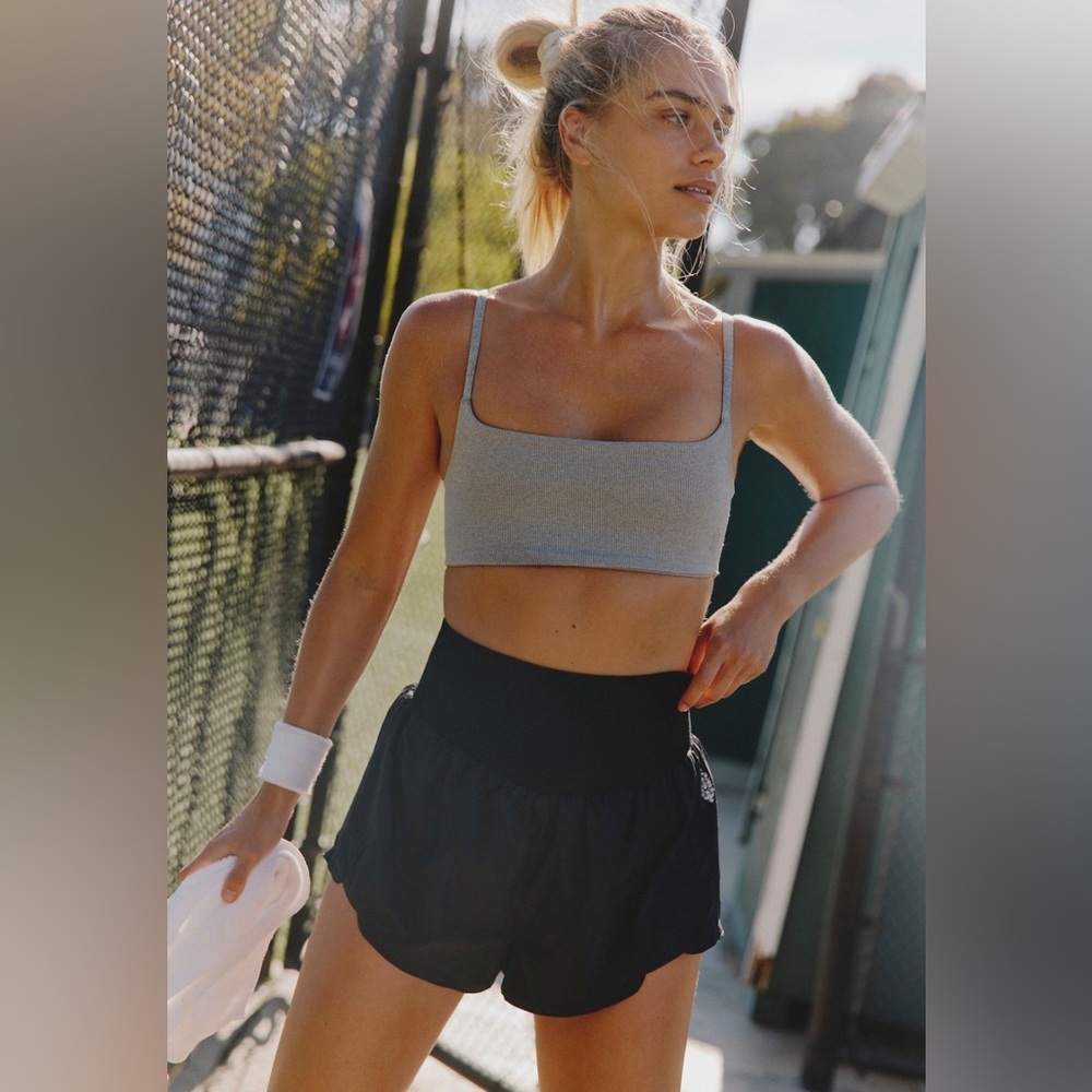 Free People Black Athletic Shorts